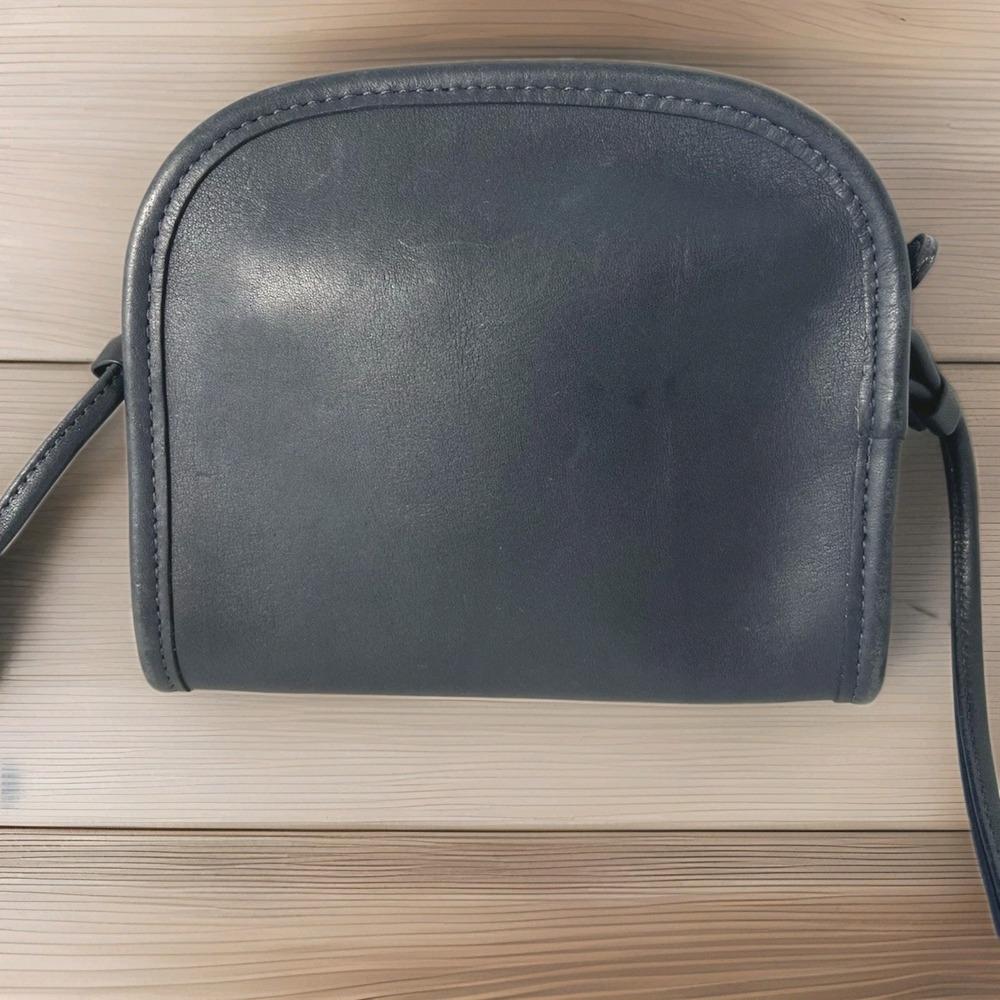 Vintage Coach Abbie Zip Crossbody Bag 9071 Limited Navy Blue USA Made Rare